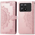 imoshion Etui de téléphone portefeuille Mandala Xiaomi Poco X6 Pro - Rose Dorée