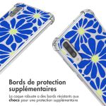 imoshion Coque Design avec cordon Samsung Galaxy A70 - Cobalt Blue Flowers Connect