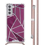 imoshion Coque Design avec cordon Samsung Galaxy S21 - Bordeaux Graphic