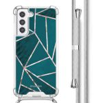 imoshion Coque Design avec cordon Samsung Galaxy S21 FE - Petrol Green Graphic