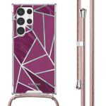 imoshion Coque Design avec cordon Samsung Galaxy S22 Ultra - Bordeaux Graphic