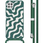 imoshion Coque design en silicone avec cordon Samsung Galaxy A22 (5G) - Petrol Green Groovy