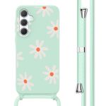 imoshion Coque design en silicone avec cordon Samsung Galaxy A35 - Green Flower Distance