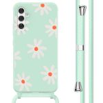 imoshion Coque design en silicone avec cordon Samsung Galaxy A54 (5G) - Green Flower Distance