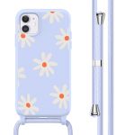 imoshion Coque design en silicone avec cordon iPhone 11 - Lila Flower Distance