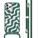 imoshion Coque design en silicone avec cordon iPhone 11 Pro - Petrol Green Groovy