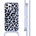 imoshion Coque design en silicone avec cordon iPhone 12 (Pro) - Animal Lila