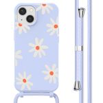 imoshion Coque design en silicone avec cordon iPhone 14 - Lila Flower Distance