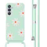 imoshion Coque design en silicone avec cordon Samsung Galaxy A25 (5G) - Green Flower Distance