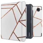 imoshion Design Slim Hard Sleepcover avec support Kobo Libra Colour - White Graphic