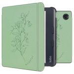 imoshion Design Slim Hard Sleepcover avec support Kobo Libra Colour - Floral Green