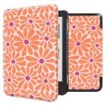 imoshion Design Slim Hard Sleepcover Kobo Clara Colour / Kobo Clara BW - Orange Flowers Connect