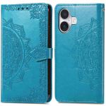 imoshion Etui de téléphone portefeuille Mandala iPhone 16 - Turquoise