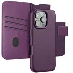 Accezz Étui de téléphone portefeuille en cuir 2-en-1 avec MagSafe iPhone 16 Pro Max - Heath Purple