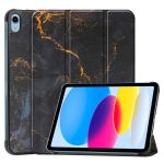 imoshion Coque tablette Trifold iPad 10 (2022) 10.9 pouces - Black Marble