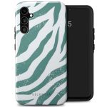 Selencia Coque arrière Vivid Samsung Galaxy A34 (5G) - Colorful Zebra Pine Blue