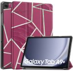 iMoshion Coque tablette Design Samsung Galaxy Tab A9 Plus - Bordeaux Graphic