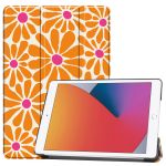 iMoshion Coque tablette Design iPad 7 (2019) / iPad 8 (2020) / iPad 9 (2021) 10.2 inch - Orange Flower Connect