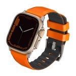Uniq Bracelet Linus en silicone AiroSoft™ Apple Watch 1-9 / SE / Ultra (2) - 42/44/45/49 mm - Orange Volt