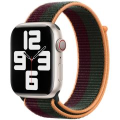 Apple Sport Loop Band Apple Watch Series 1-9 / SE - 38/40/41 mm / Series 10 - 42 mm - Dark Cherry/Forest Green