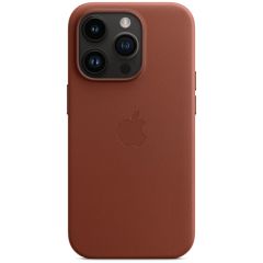 Apple Coque Leather MagSafe iPhone 14 Pro - Umber