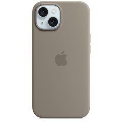 Apple Coque en silicone MagSafe iPhone 15 - Clay