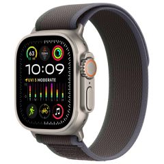 Apple Bracelet Trail Loop Apple Watch Series 1-9 / SE / Ultra (2) - 42/44/45/49 mm - Taille M/L - Bleu / Noir