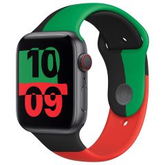 Apple Sport Band Apple Watch Series 1-9 / SE / Ultra (2) - 42/44/45/49 mm - Taille S/M - Black Unity