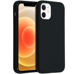 Accezz Coque Liquid Silicone iPhone 12 Mini - Noir