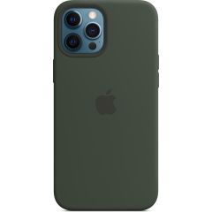 Apple Coque en silicone MagSafe iPhone 12 Pro Max - Cypress Green