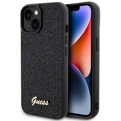 Guess Coque arrière Disco Script iPhone 15 - Noir