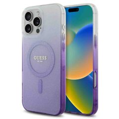 Guess Coque MagSafe IML Glitter Gradient iPhone 16 Pro Max - Purple