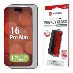 Displex Protection d'écran en verre trempé Privacy iPhone 16 Pro Max