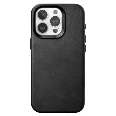 Woodcessories Coque Bio Leather MagSafe iPhone 15 Pro - Noir
