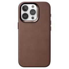 Woodcessories Coque Bio Leather MagSafe iPhone 15 Pro Max - Brun