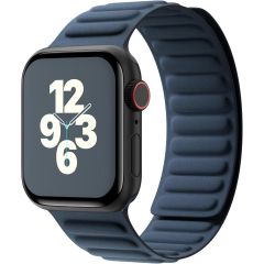 WiWu Bracelet à maillons tissés magnétiques Apple Watch Series 1-9 / SE / Ultra (2) - 42/44/45/49 mm - Bleu Océan