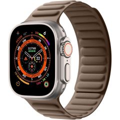 WiWu Bracelet à maillons tissés magnétiques Apple Watch Series 1-10 / SE / Ultra (2) - 42/44/45/46/49 mm - Taupe