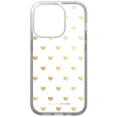 iDeal of Sweden Coque Clear iPhone 14 Pro - Golden Hearts