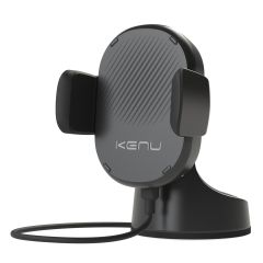 Kenu Airbase Wireless - Support de téléphone de voiture - Tableau de bord et pare-brise  - Chargeur sans fil - Noir