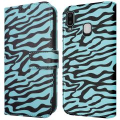 iMoshion Étui de téléphone portefeuille Design Samsung Galaxy A20e - Black Blue Stripes