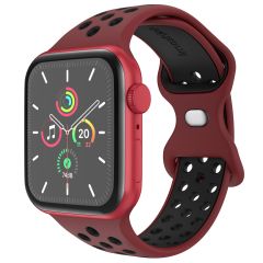 imoshion Bracelet sport⁺ Apple Watch Series 1-9 / SE - 38/40/41 mm / Series 10 - 42 mm - Taille S/M - Wine Red & Black