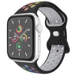 iMoshion Bracelet sport⁺ Apple Watch Series 1-9 / SE - 38/40/41 mm - Taille S/M - Black Rainbow