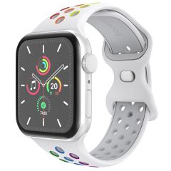 imoshion Bracelet sport⁺ Apple Watch Series 1-9 / SE - 38/40/41 mm / Series 10 - 42 mm - Taille S/M - White Rainbow