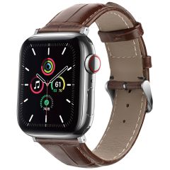 imoshion Bracelet Cuir Crocodile Apple Watch Series 1 á 9 / SE (38/40/41 mm) | Series 10 (42 mm) - Brun