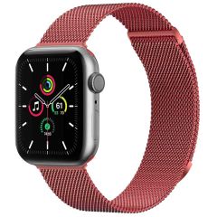 imoshion Bracelet magnétique milanais Apple Watch Series 1-9 / SE - 38/40/41 mm / Series 10 - 42 mm - Taille S - Rouge