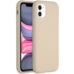 Accezz Coque Liquid Silicone iPhone 11 - Stone