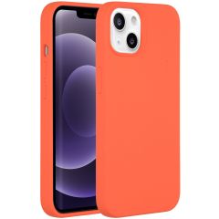 Accezz Coque Liquid Silicone iPhone 13 - Nectarine