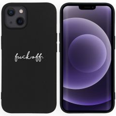 iMoshion Coque Design iPhone 13 - Fuck Off - Noir