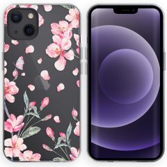 iMoshion Coque Design iPhone 13 - Fleur - Rose