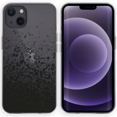 iMoshion Coque Design iPhone 13 - Eclaboussures - Noir